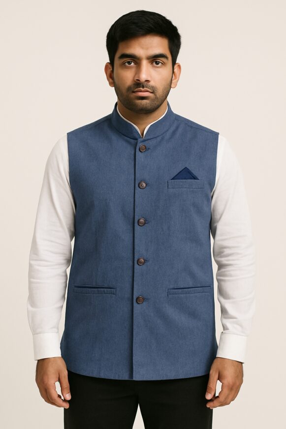 Blue Nehru Jacket
