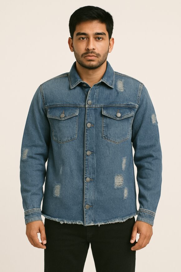 Distressed Denim Jacket