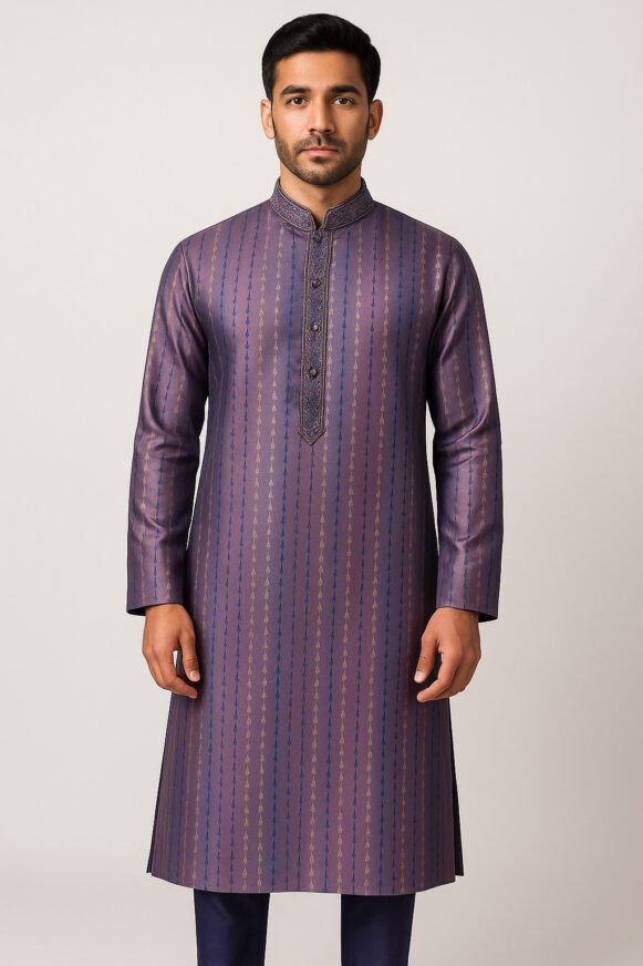 Purple-Blue Festive Kurta