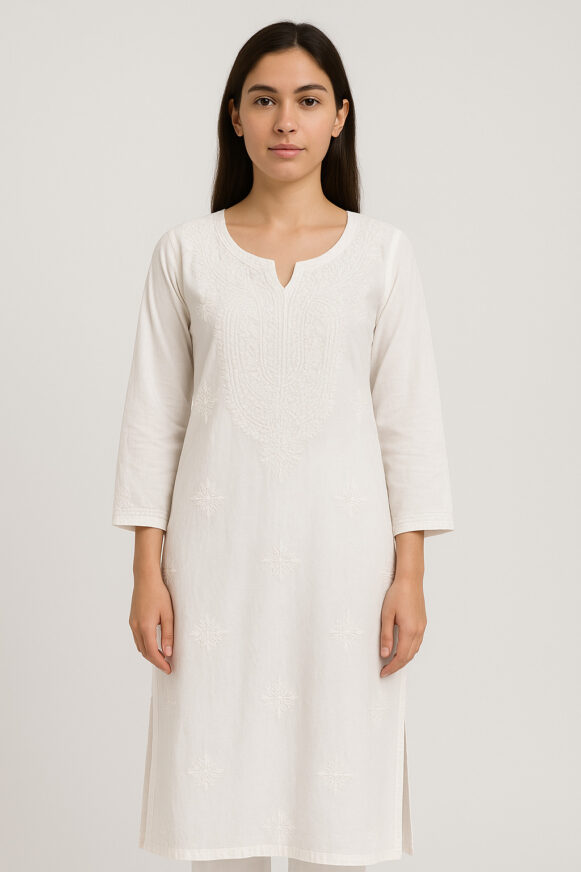 Off-White Chikankari Kurta