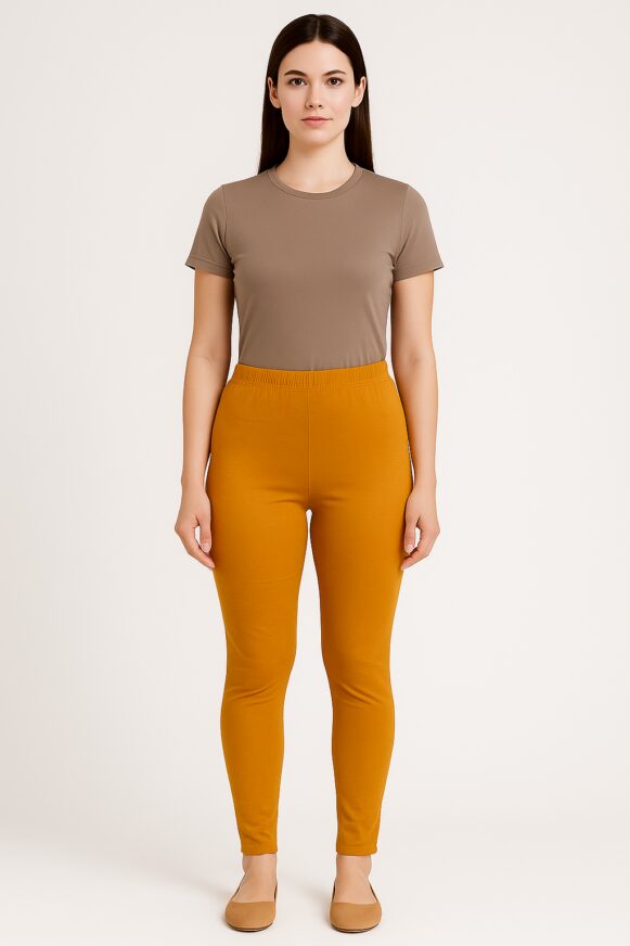 Mustard Cotton Leggings