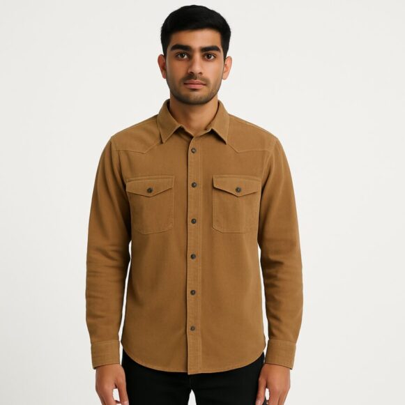 Camel Brown Shirt for Men