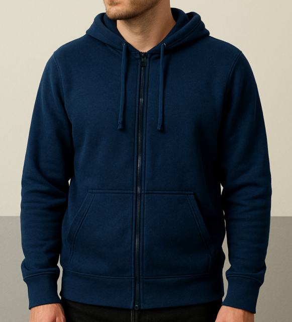 Navy Blue Hoodie Jacket for Men