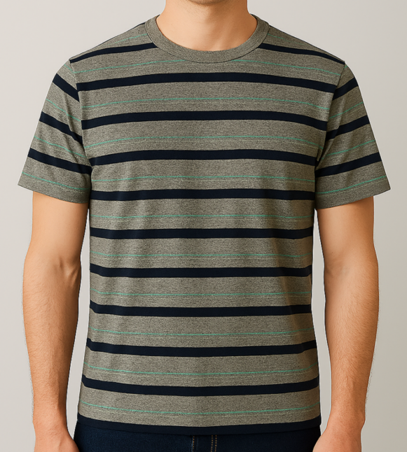 Grey Striped T-Shirt - Image 3