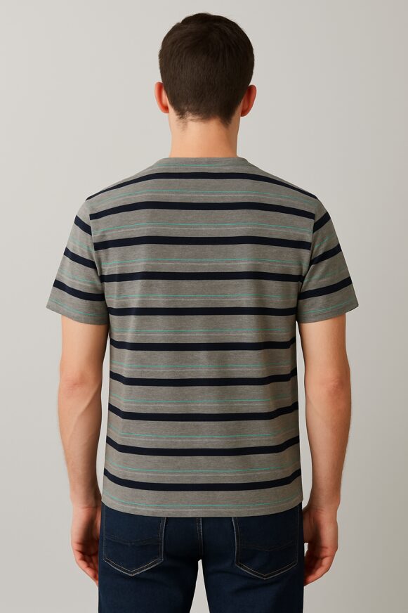 Grey Striped T-Shirt - Image 4