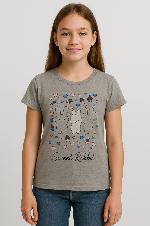 Girls’ Grey “Sweet Rabbit