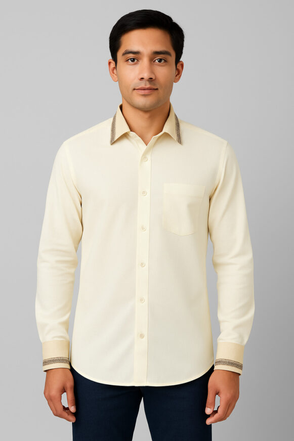 Cream Cotton Shirt