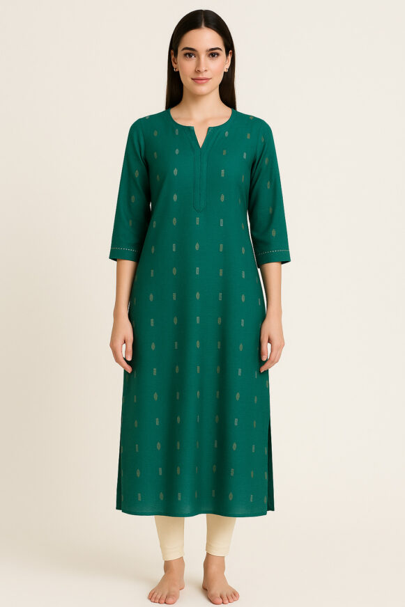 Green Straight Kurta