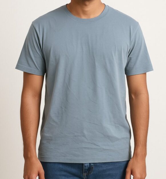 Slate Blue Crew T-Shirt For Men