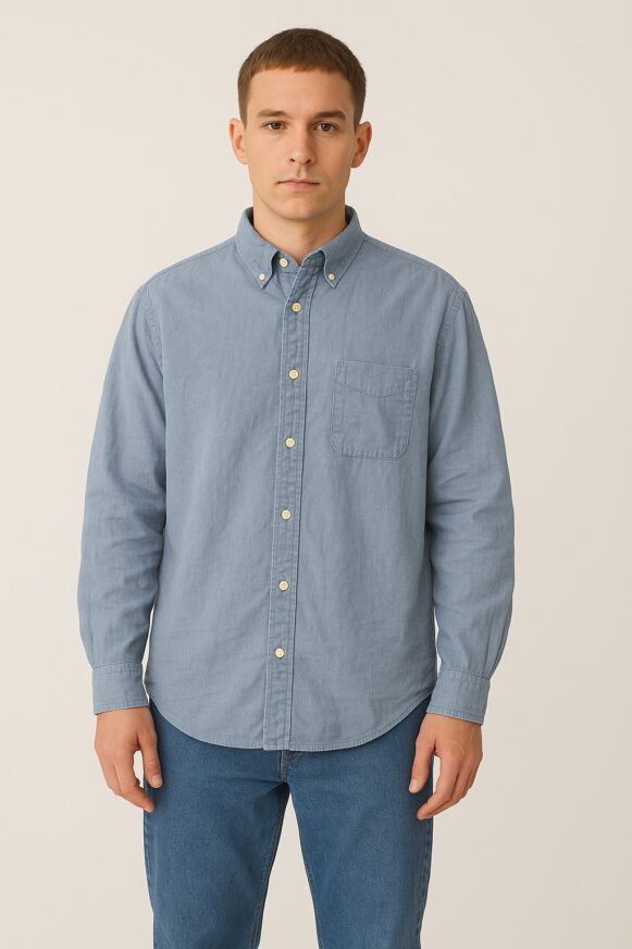 Light Blue Full-Sleeve Casual Shirt