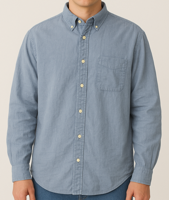 Light Blue Full-Sleeve Casual Shirt - Image 4