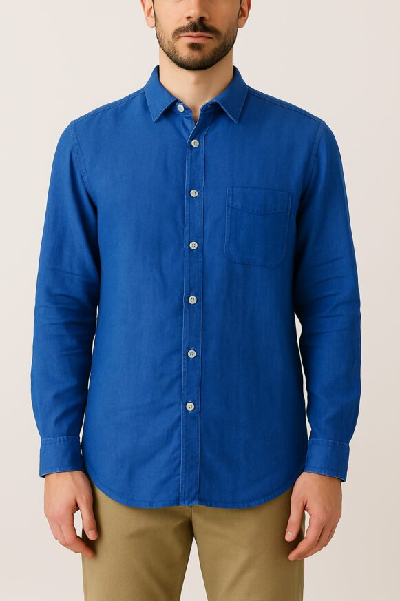 Royal Blue Cotton Shirt