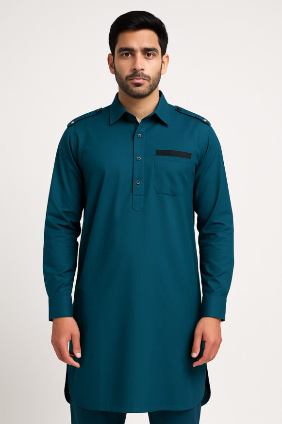 Teal Blue Kurta