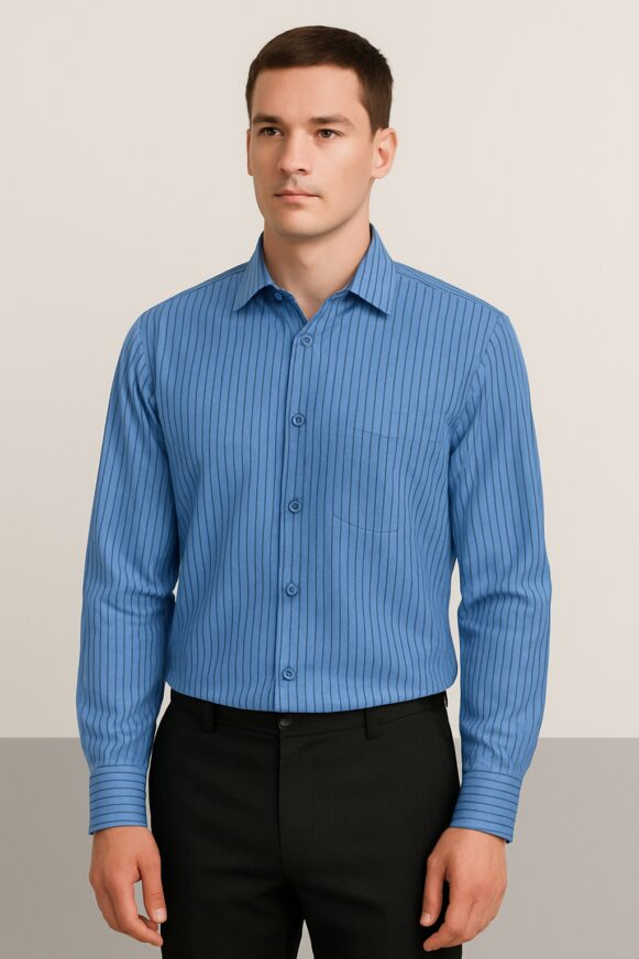 Light Royal Blue Stripe Shirt