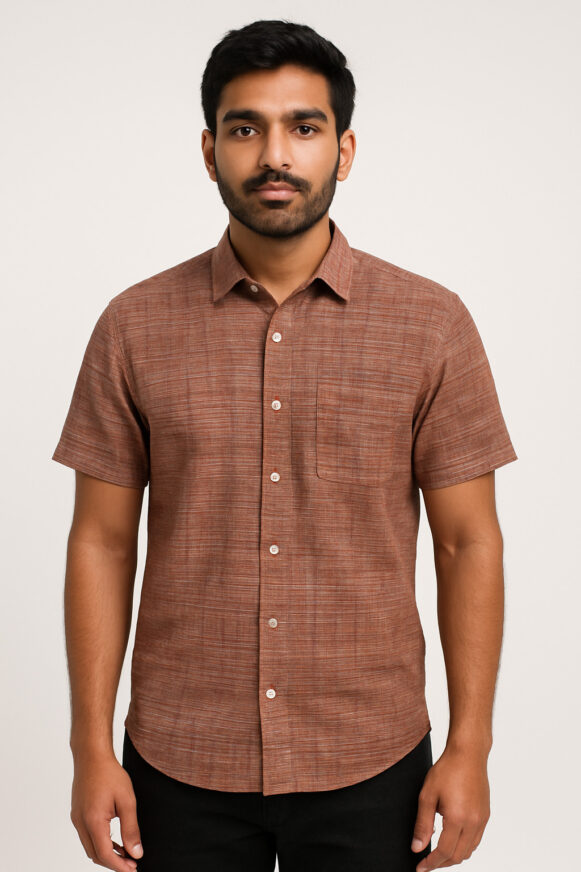 Rustic woven casual shirt