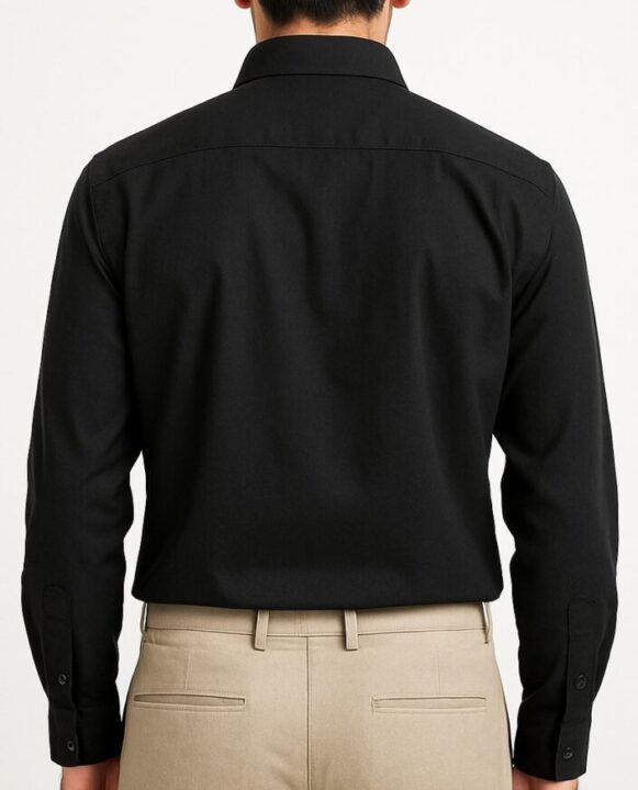 Black Formal Shirt – Full Sleeve - Image 3