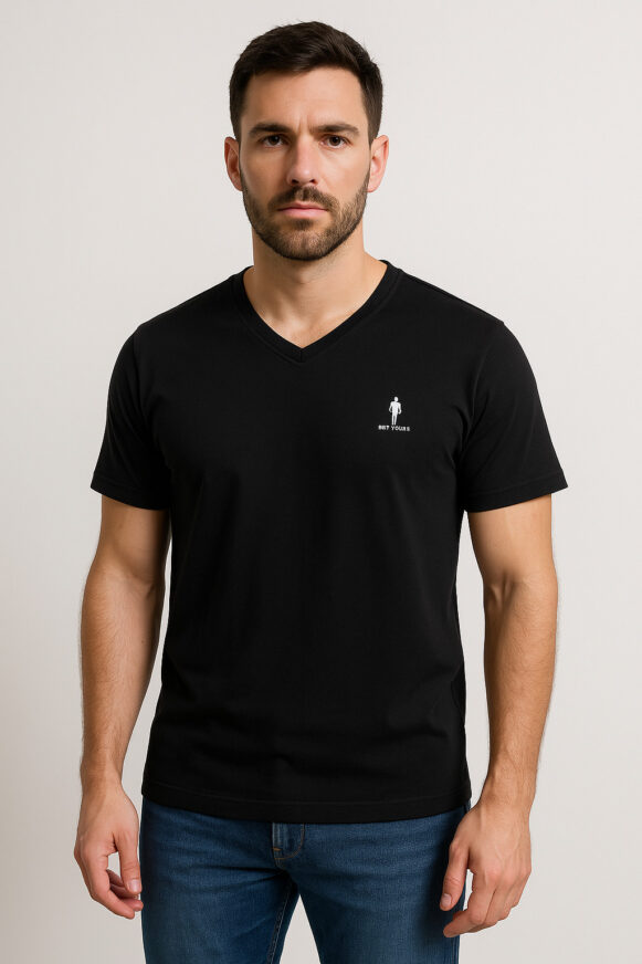 Black V-Neck T-shirt