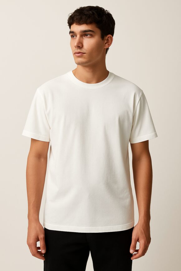 White Round Neck T-Shirt