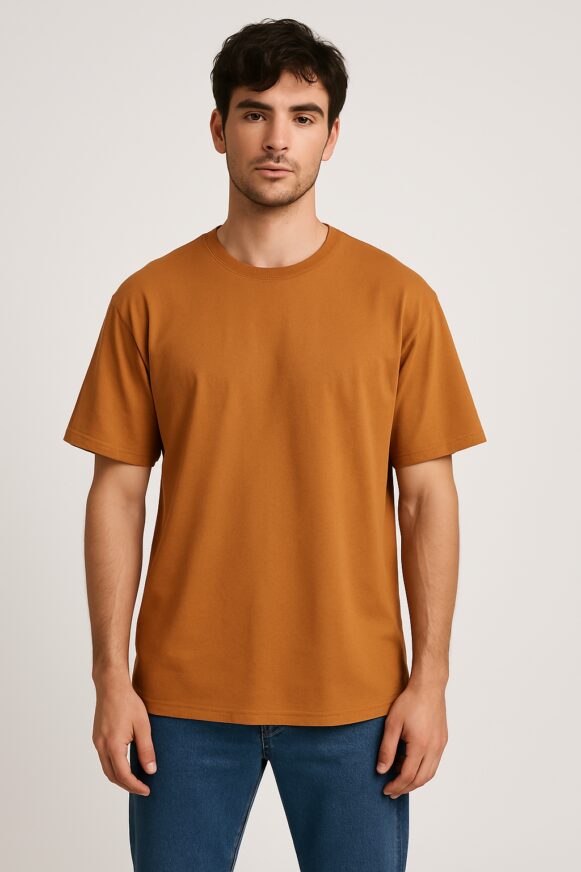 Rust Brown Cotton T-Shirt