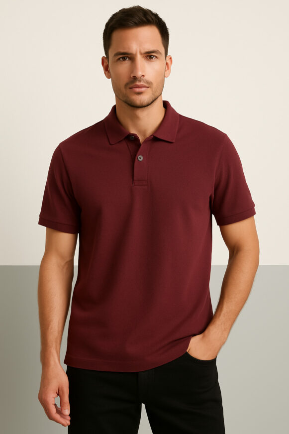 Maroon Polo T-Shirt for Men