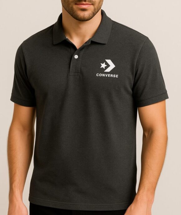 Converse Black Polo T-Shirt - Image 3
