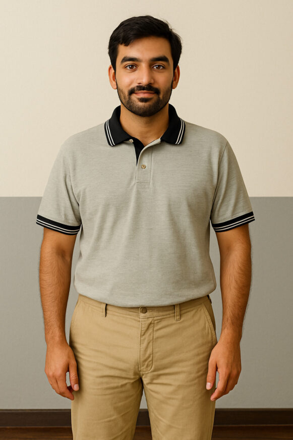 Contrast Collar Polo T-Shirt