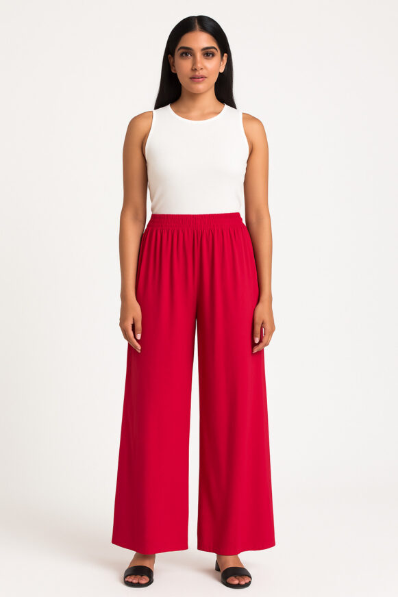 Women'S Pink Wide-Leg Palazzo