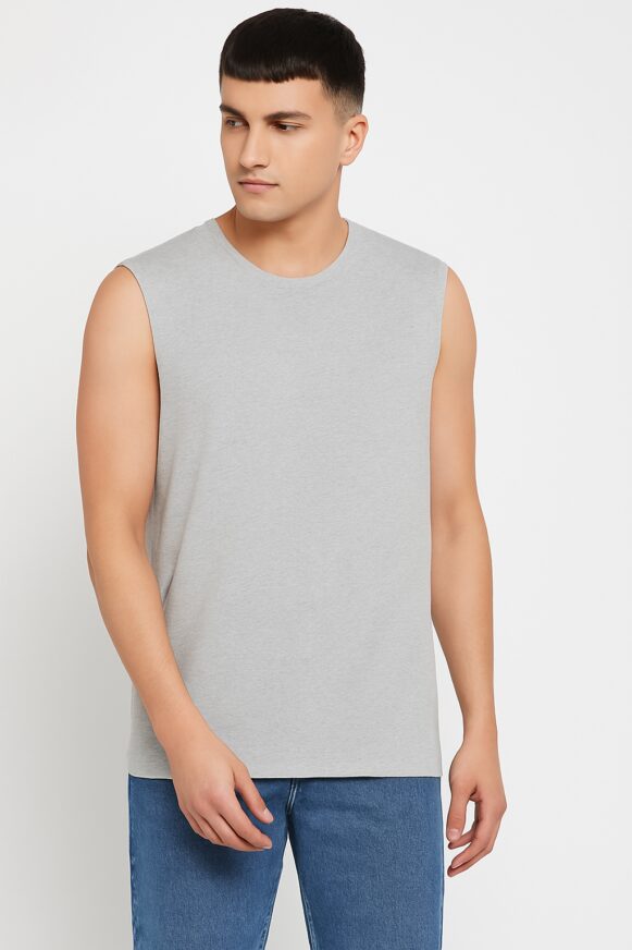 Grey Sleeveless Tank Top
