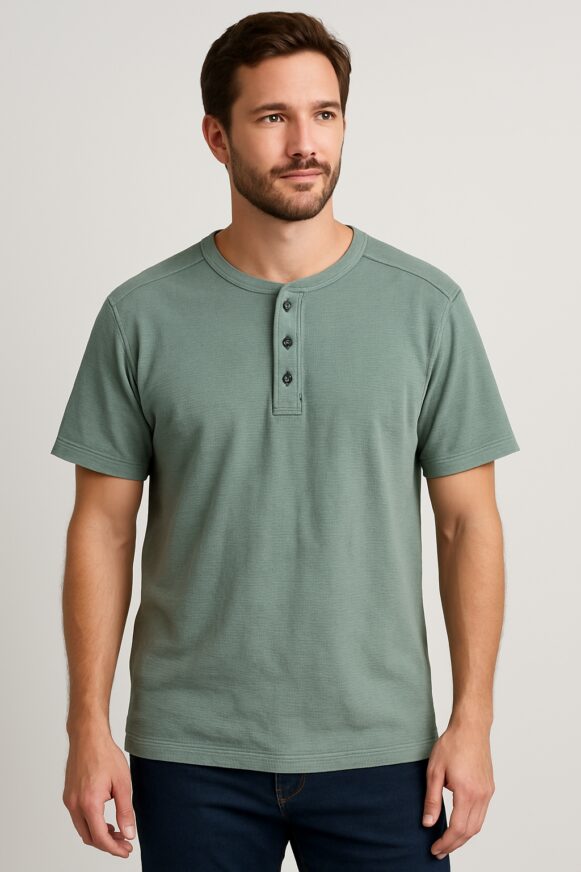 Green Henley T-Shirt