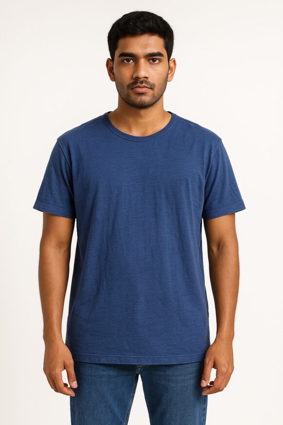 Navy Blue Cotton T-Shirt