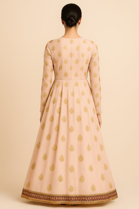 Blush Gold Buti Anarkali - Image 4