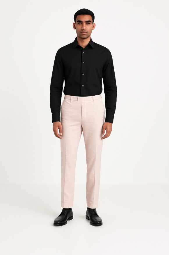 Pink Slim Fit Men’s Formal Pants
