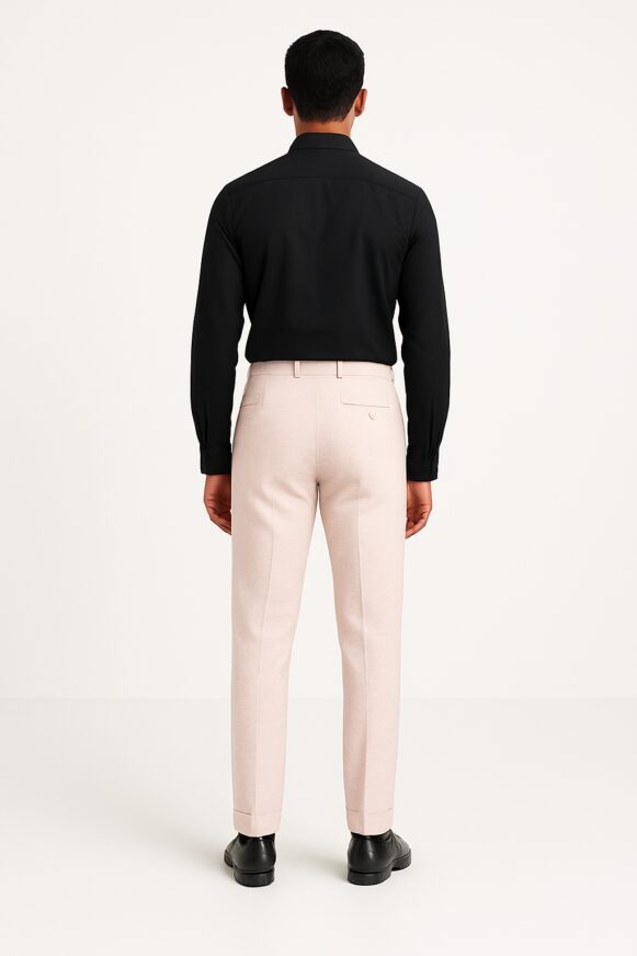 Pink Slim Fit Men’s Formal Pants - Image 3
