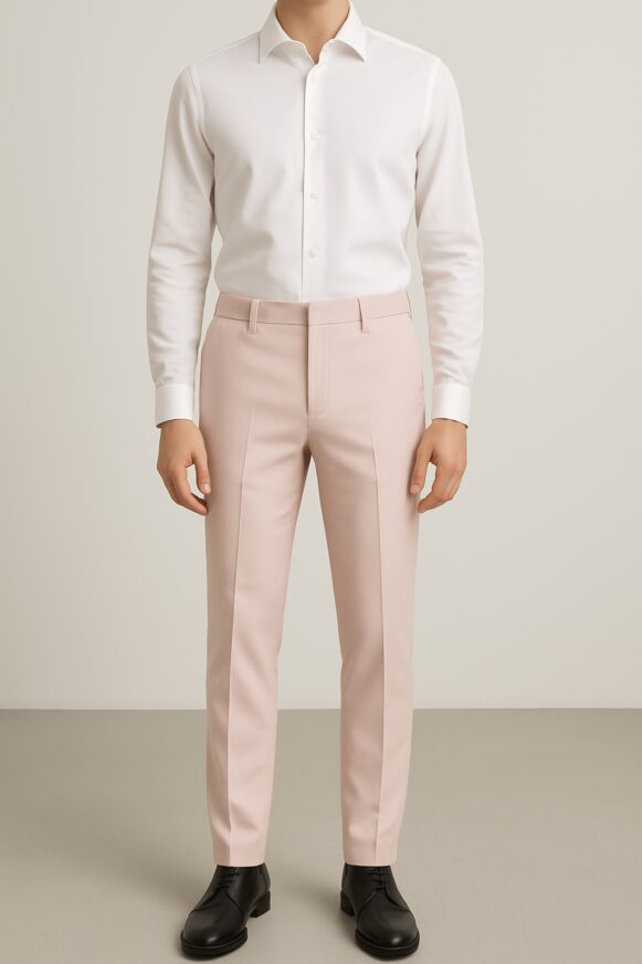 Slim Pastel Pink Trousers