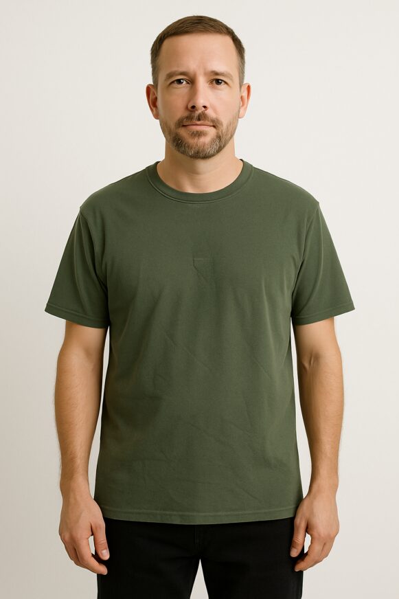 Olive Green Crew Neck T-Shirt