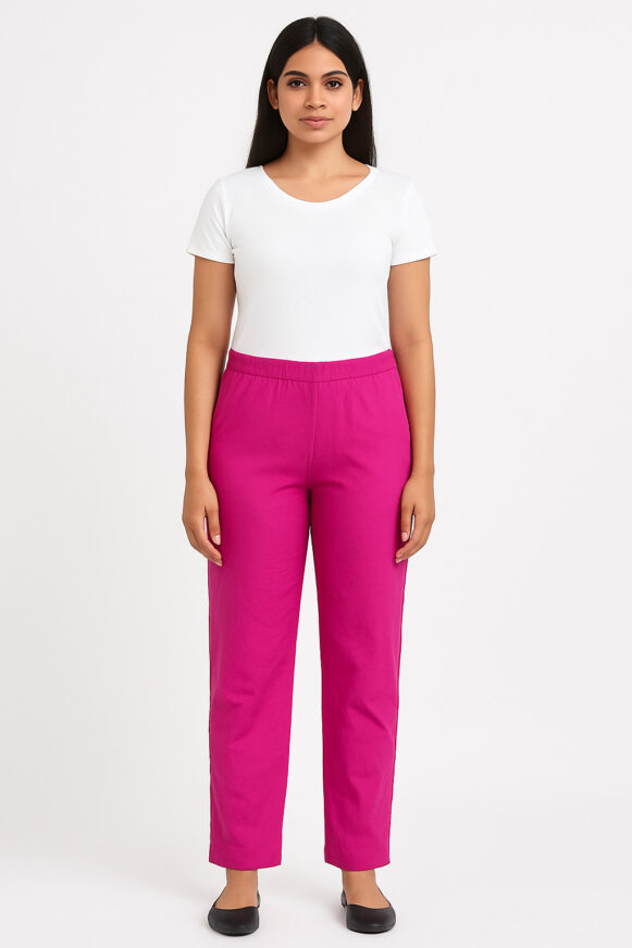 Fuchsia Cotton Pants