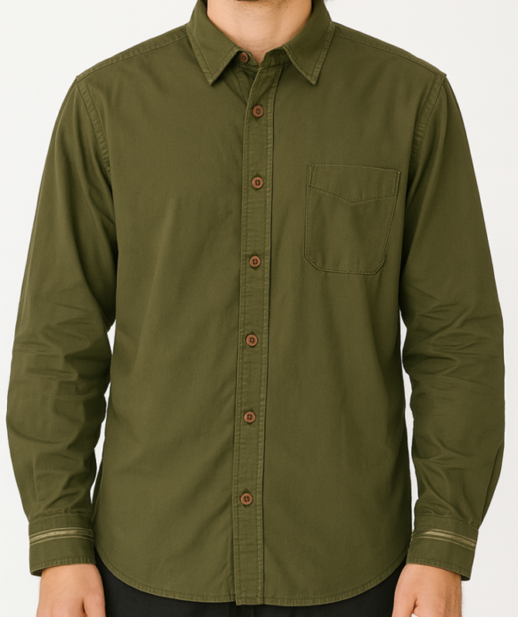 Olive Cotton Shirt