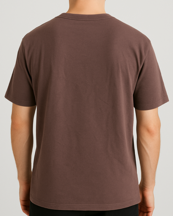 Brown Cotton Classic T-Shirt - Image 3