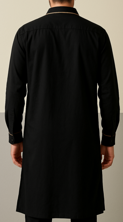 Black Kurta Full Sleeve - Image 4
