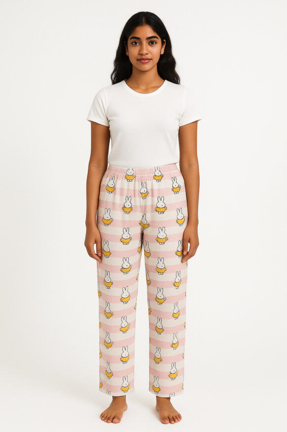 Striped Bunny Pajama Pants