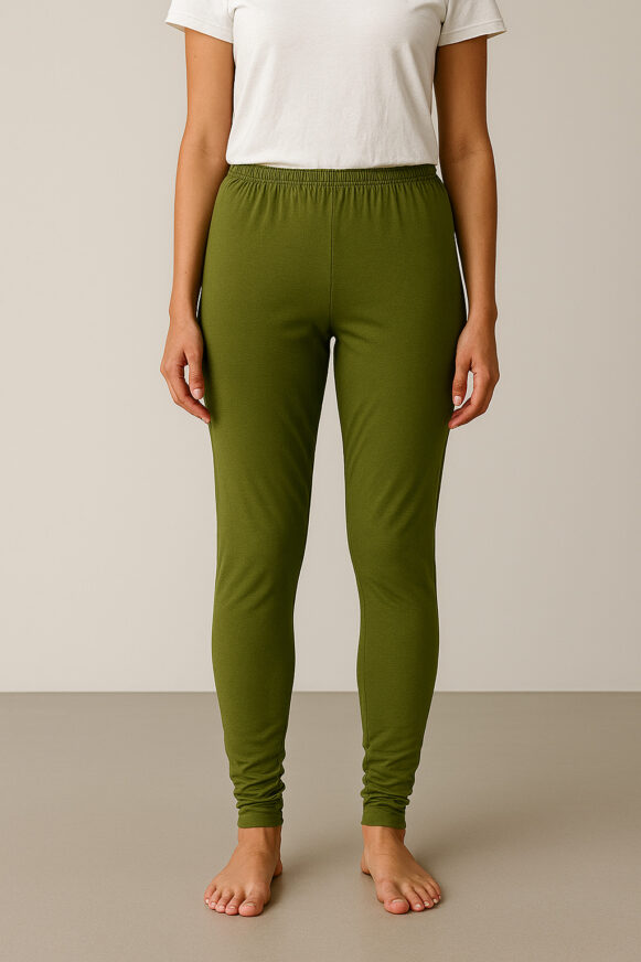 Olive Green Churidar Leggings