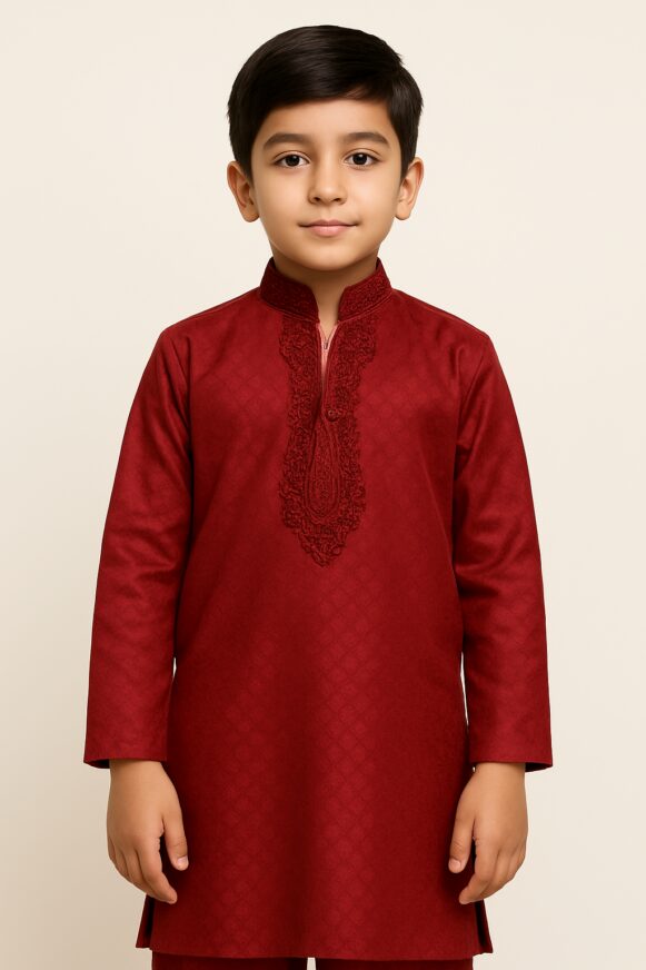 Maroon Kurta For Boys