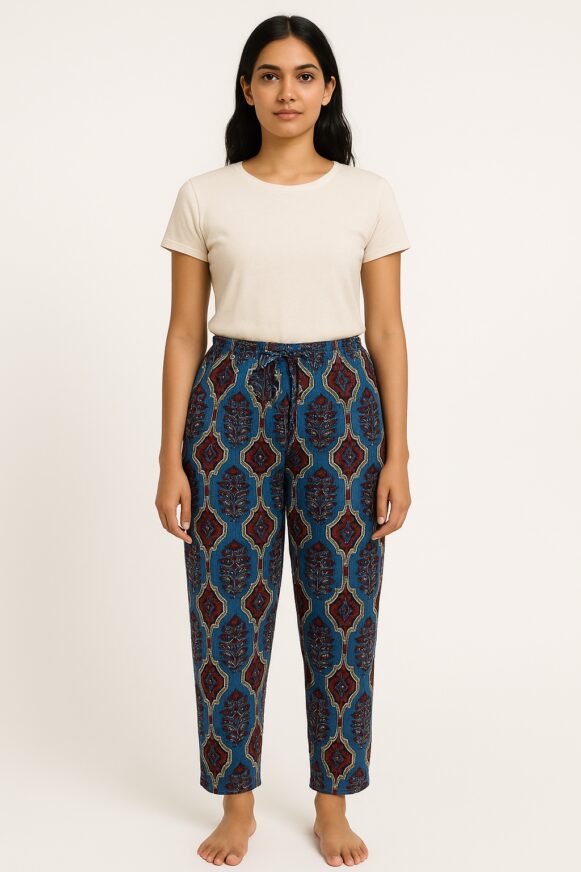 Blue-Red Cotton Pajamas