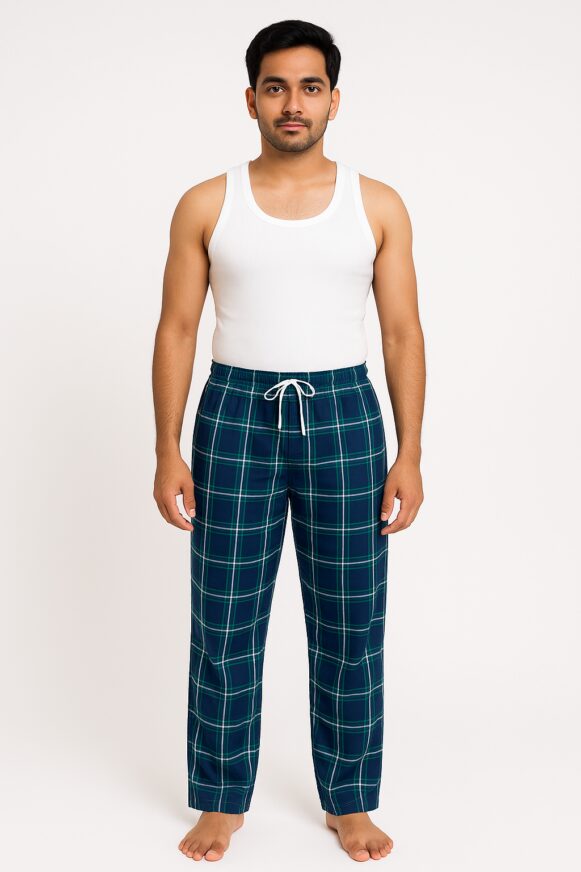 Navy Green Check Pajamas