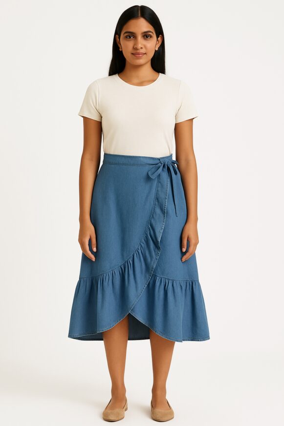 skirt with ruffle hem