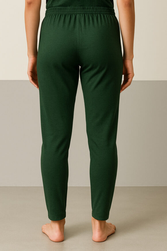 Bottle Green Churidar Joggers - Image 3