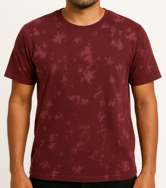 Maroon Tie-Dye T-Shirt - Image 3