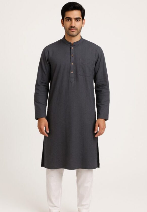 Charcoal Grey Kurta