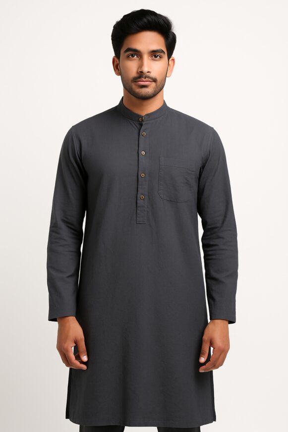 Men's Charcoal Kurta