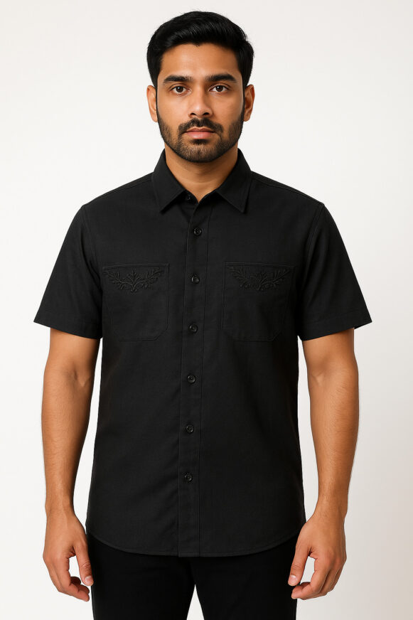Black Short-Sleeve Shirt